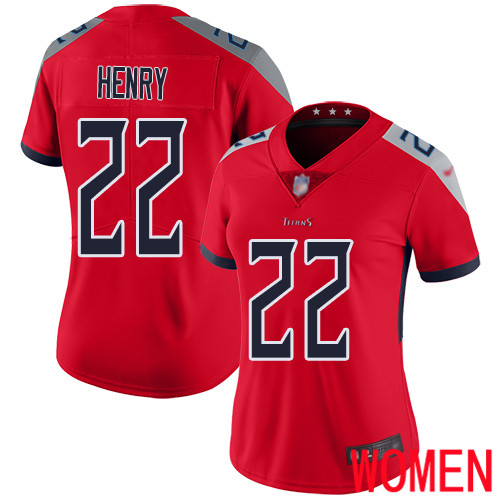 Tennessee Titans Limited Red Women Derrick Henry Jersey NFL Football 22 Inverted Legend